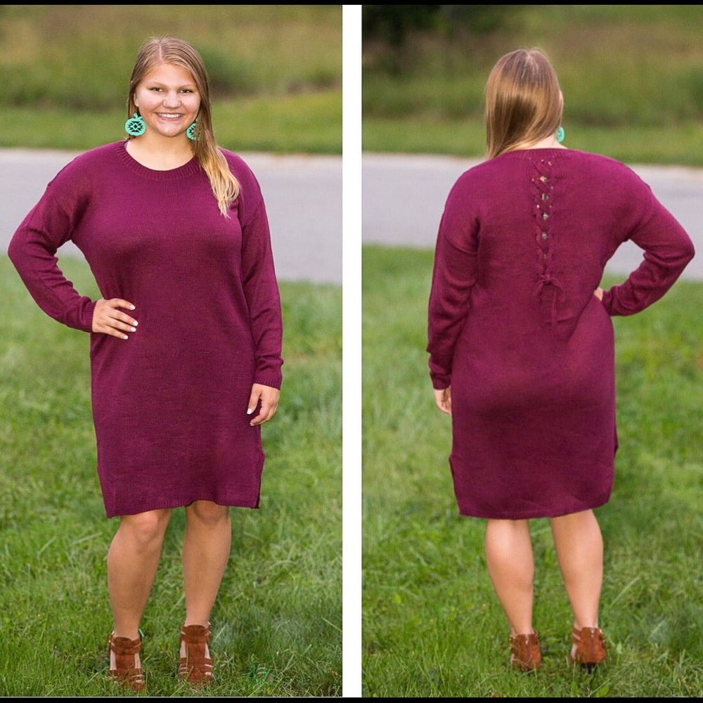 Oversized Midi Cross Back Sweaters